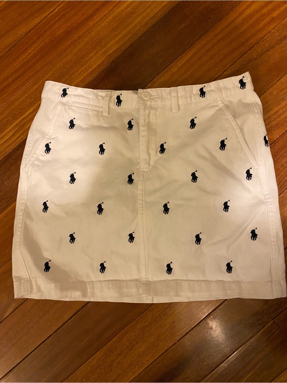 Ralph Lauren Sport White Cotton Shorts with Navy Label